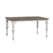 Magnolia Manor Leg Table in Antique White Base w/ Weathered Bark Tops image