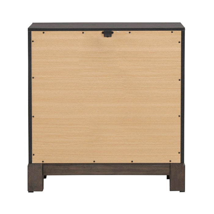 Modern Edge Nightstand w/ Charging Station in Caffe image