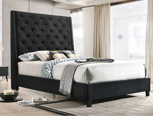 Chantilly King Bed Black Velvet image