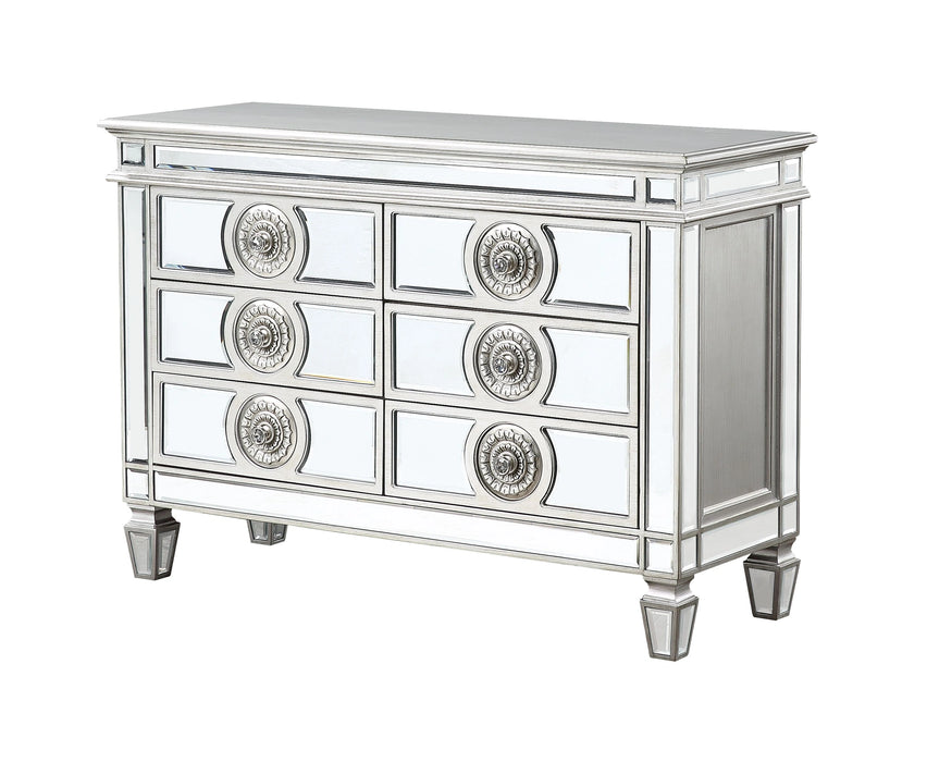 Varian Mirrored & Antique Platinum Server