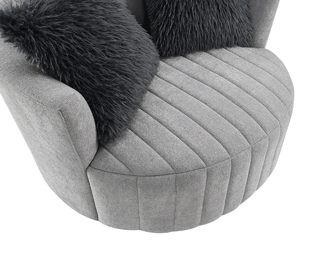 Hoople Channel Tufted Swivel Chair