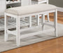 Crown Mark Furniture Wendy Counter Height Bench in White image