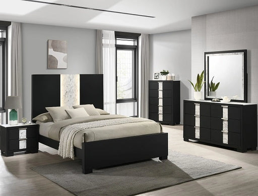 Crown Mark Furniture Rangley Queen Panel Bed in Black B6835-Q image