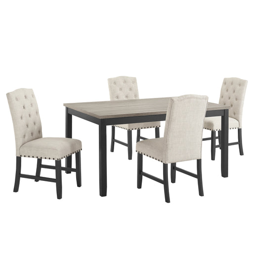 Daphne 5 Pc Natural 60" Dining Set W/Natural Chairs