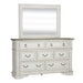 Abbey Park Uph Sleigh Bed, Dresser & Mirror, Night Stand image