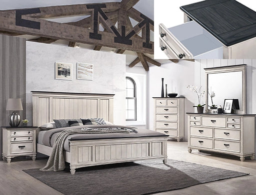 Crown Mark Sawyer Queen Panel Bed in Two-Toned image
