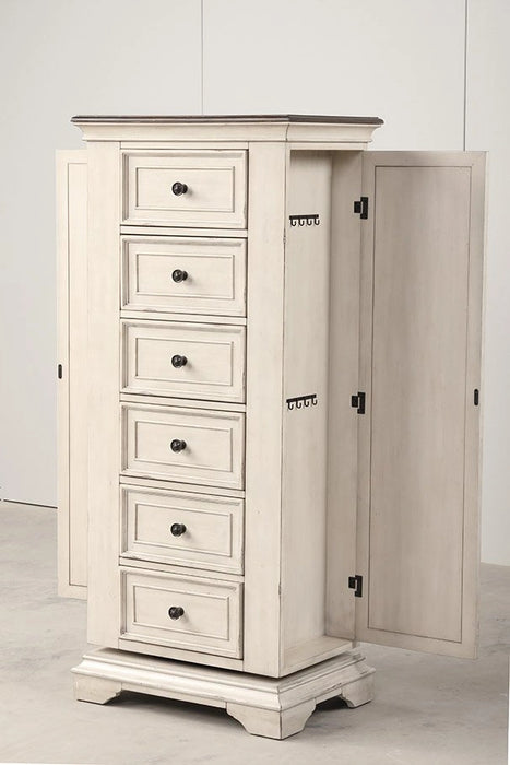 Anastasia Lingerie Swivel Chest W/Mirror-Ant. White
