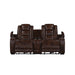 Chester Reclining Console Loveseat W/Pwr Hr & Fr-Brown