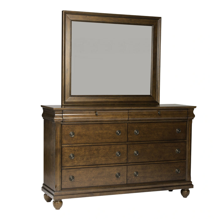 Rustic Traditions Sleigh Bed, Dresser & Mirror, Chest image