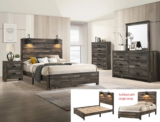 Crown Mark Furniture Carter Full Platform Bed in Brown image