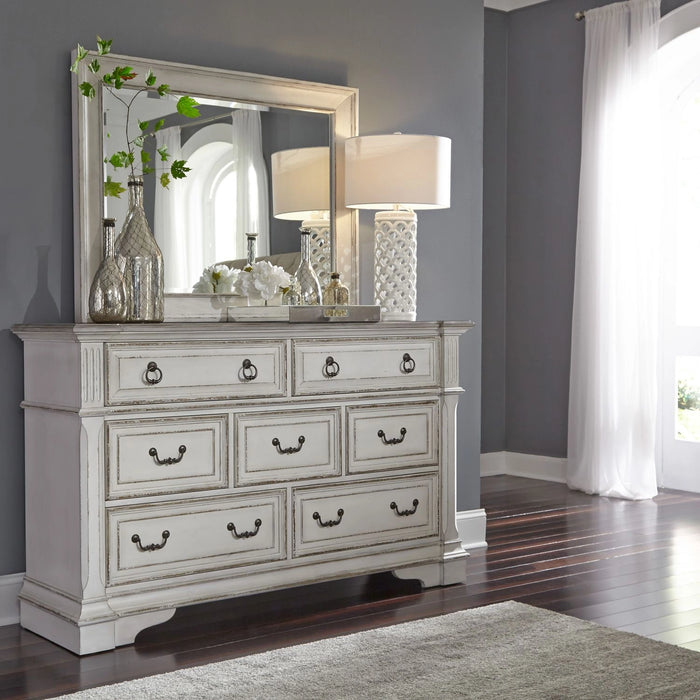Abbey Park King California Sleigh Bed, Dresser & Mirror, Chest image