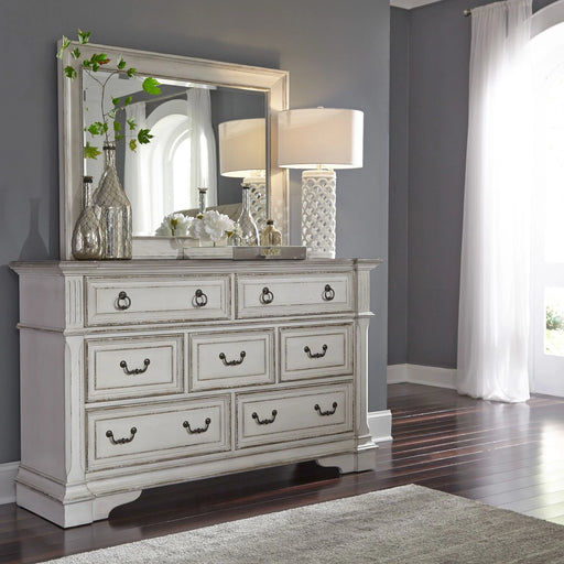 Abbey Park King California Sleigh Bed, Dresser & Mirror image