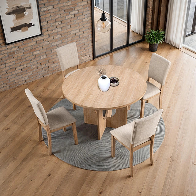 Oberto 5 Pc Round Dining Table Set