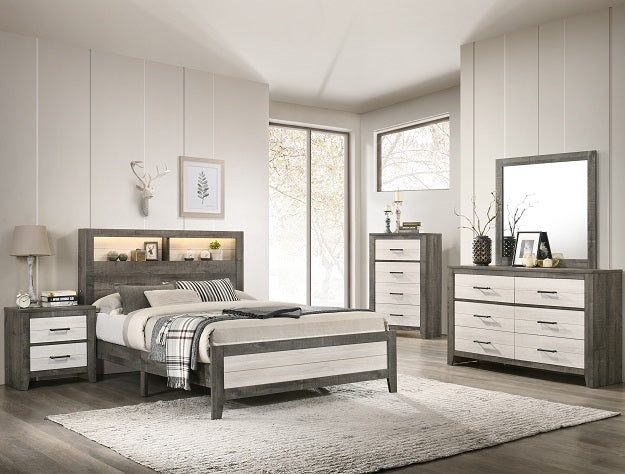 Crown Mark Furniture Rhett Queen Platform Bed in Gray image