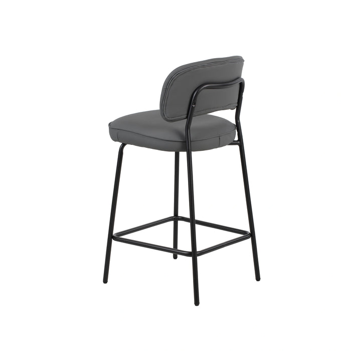 Blythe Gray Vegan Leather Counter Chair (2 Per Carton)