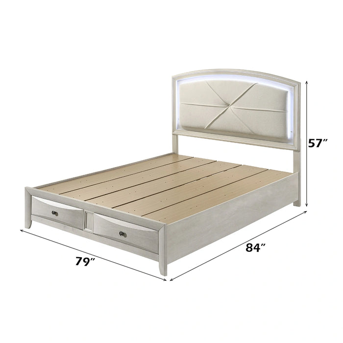 EK Bed w/Storage & LED
