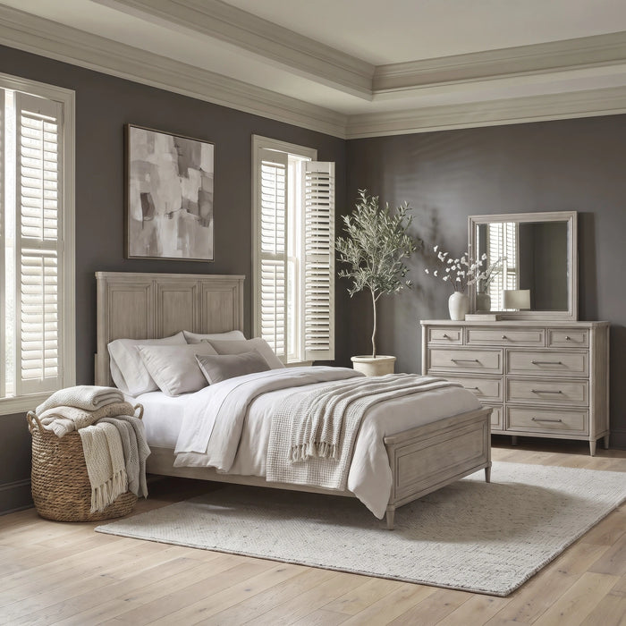 Rochelle Park Panel Bed, Dresser & Mirror image