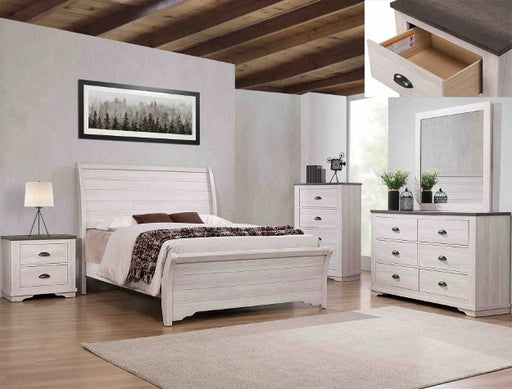 Crown Mark Furniture Coralee 2 Drawer Nightstand in White image