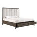 Landon 6/6-6/0 Ek/Wk Headboard-Walnut