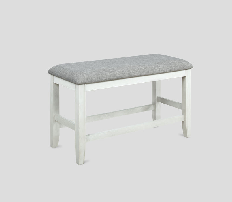 FULTON COUNTER HEIGHT BENCH WHITE