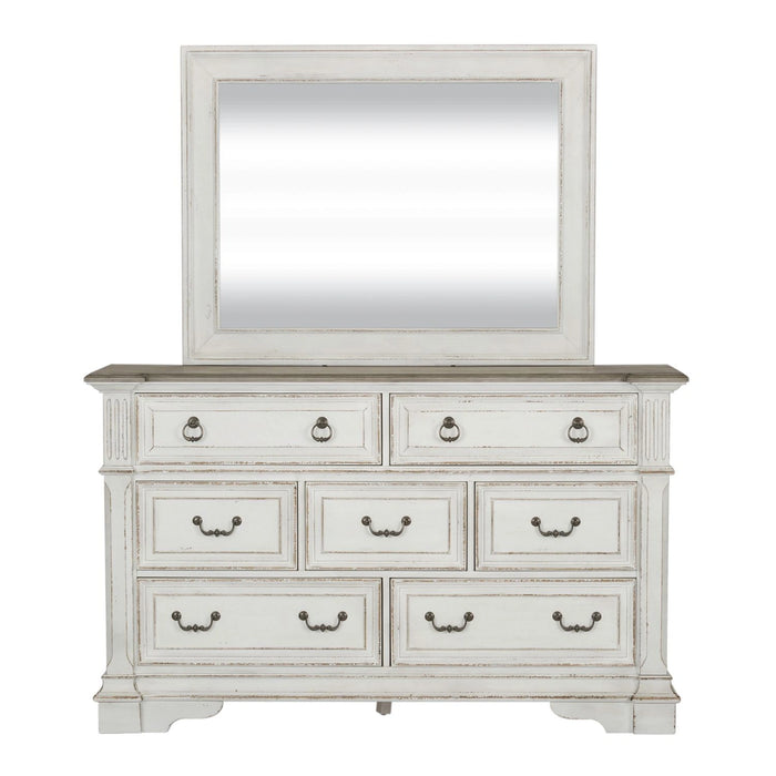 Abbey Park King California Sleigh Bed, Dresser & Mirror, Chest image