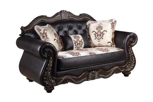 Maximus Loveseat Frame, Seat Cushions, Arms, Legs & 3 Pillows