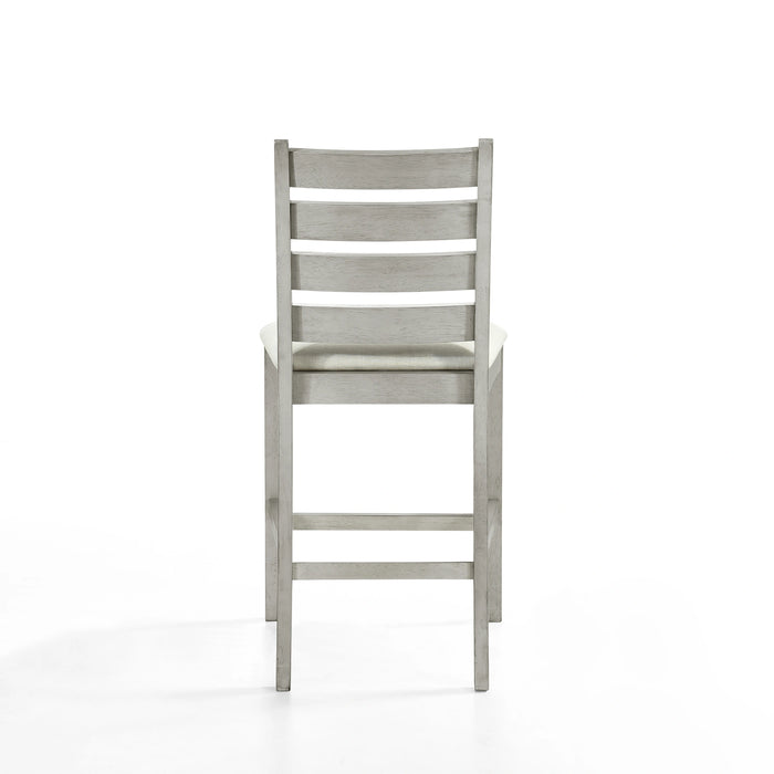 Pascal Ladderback Counter Chair (2 Per Carton)-Driftwood