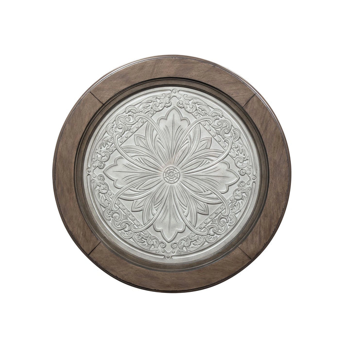 Heartland Round Ceiling Tile Cocktail Table in Antique White image
