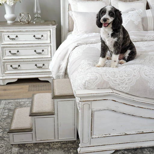 Magnolia Manor Pet Steps in Antique White image