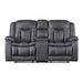 Morello Console Loveseat W/Pwr Fr-Gray