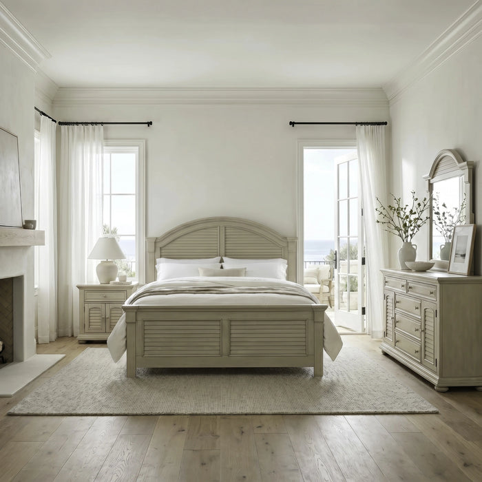 Summer House King Panel Bed, Dresser & Mirror, Night Stand image