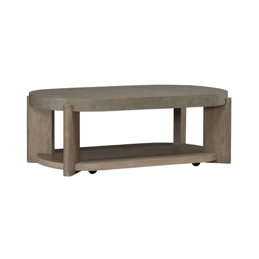 Affinity Cocktail Table in Dusty Taupe with Concrete Top image