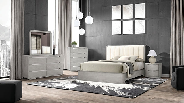 Osterley Queen & E.King Bed Grey & Black