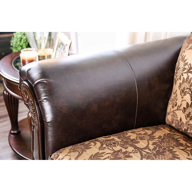 Quirino Tan/Dark Brown Sofa