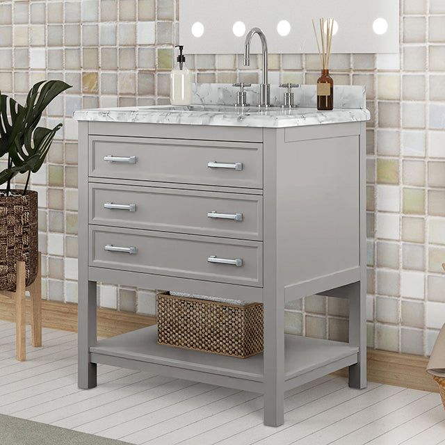 Reston Vanity with Top/ Sink - KC Furniture Outlet (Bakersfield,CA)