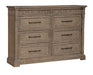 Liberty Furniture Town & Country 8 Drawer Dresser in Dusty Taupe image